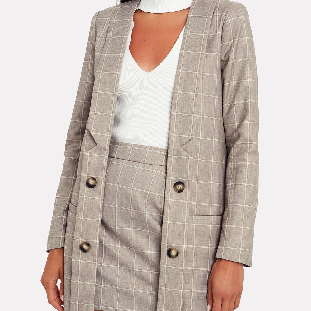 Atoir Mother Tongue Checked Blazer Longline
